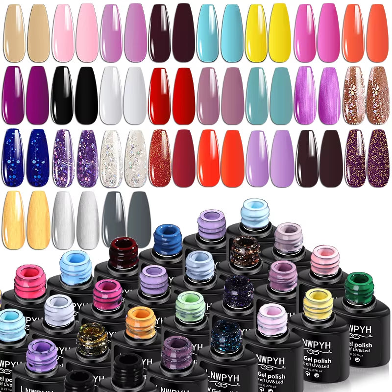 Complete Gel Nail Polish Kit with UV/LED Nail Lamp & Electric Nail Drill | 27 Colors Gel Set