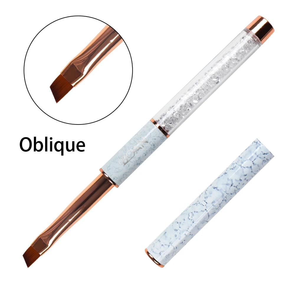 Nail Art Marbled Rose Gold Nail Brush – Professional Acrylic & UV Gel Nail Art Painting Pen