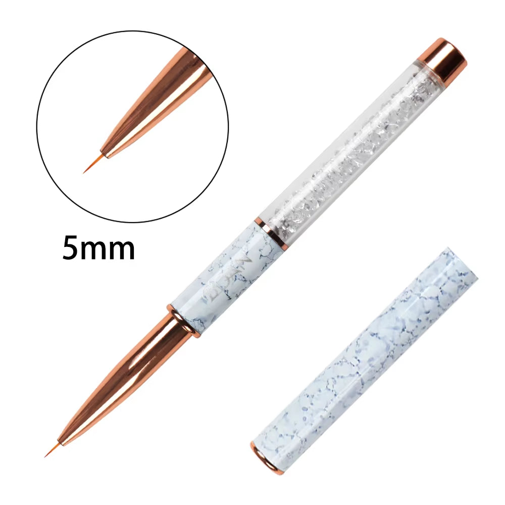 Nail Art Marbled Rose Gold Nail Brush – Professional Acrylic & UV Gel Nail Art Painting Pen