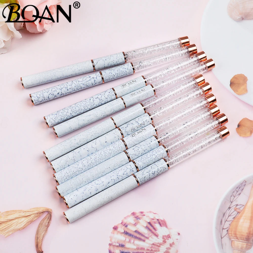 Nail Art Marbled Rose Gold Nail Brush – Professional Acrylic & UV Gel Nail Art Painting Pen