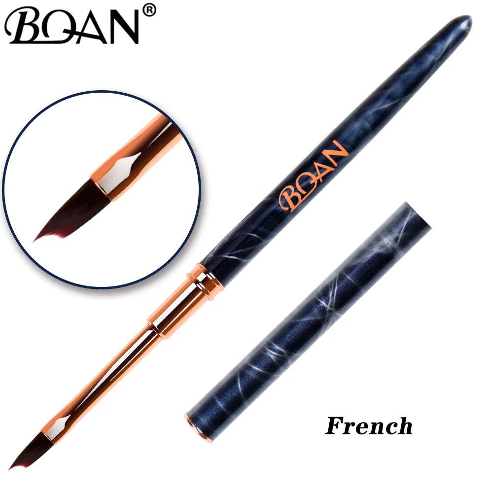 Nail Art Marbled Rose Gold Nail Brush – Professional Acrylic & UV Gel Nail Art Painting Pen