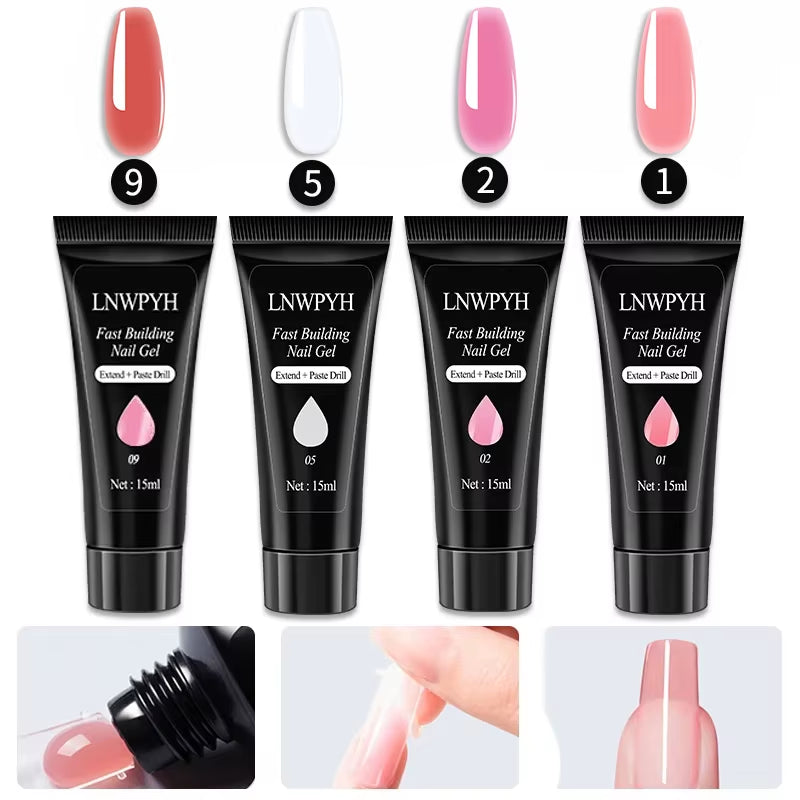 Complete Gel Nail Polish Kit with UV/LED Nail Lamp & Electric Nail Drill | 27 Colors Gel Set