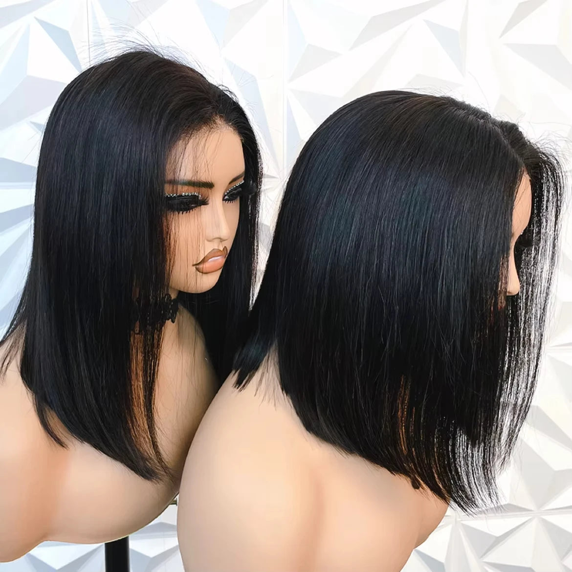 Human Hair - HD Lace Front Bob Wig | Glueless, Pre-Plucked, Straight Bob Wig