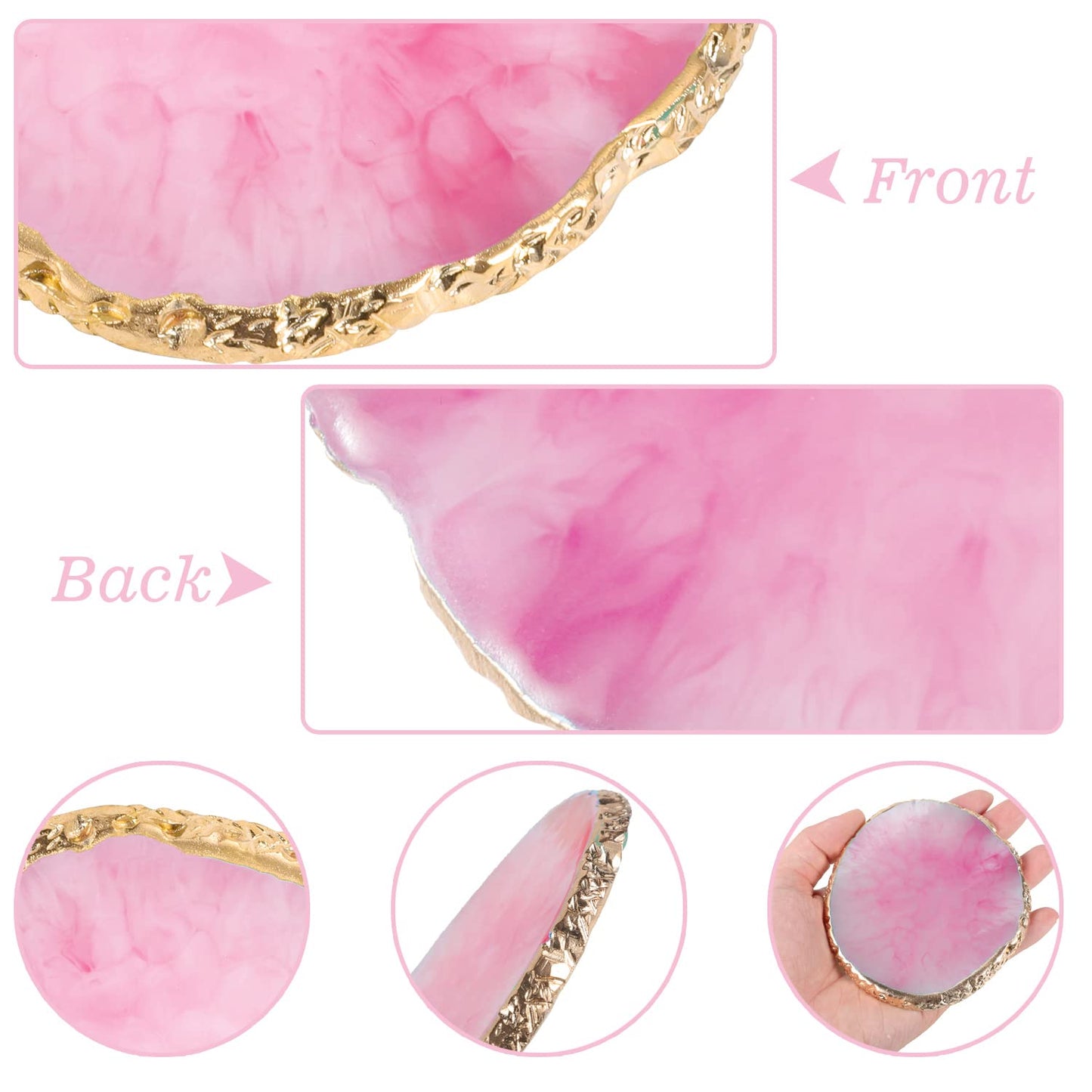 Nail Art Brush & Resin Palette Set – 5 Double-Ended Brushes + Mixing Palette for Manicure & DIY Nail Designs