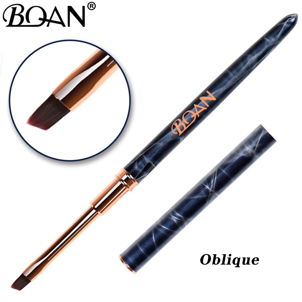 Nail Art Marbled Rose Gold Nail Brush – Professional Acrylic & UV Gel Nail Art Painting Pen