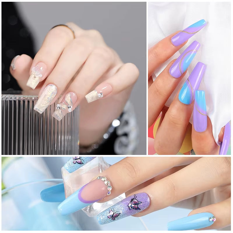 Complete Gel Nail Polish Kit with 36W UV/LED Nail Lamp – 18 Colors Gel + 9 Poly Gels + Base & Top Coat