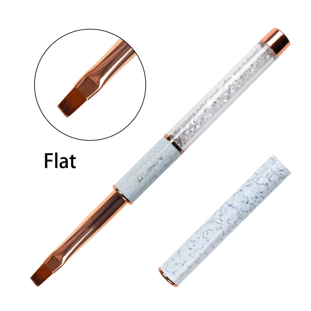 Nail Art Marbled Rose Gold Nail Brush – Professional Acrylic & UV Gel Nail Art Painting Pen