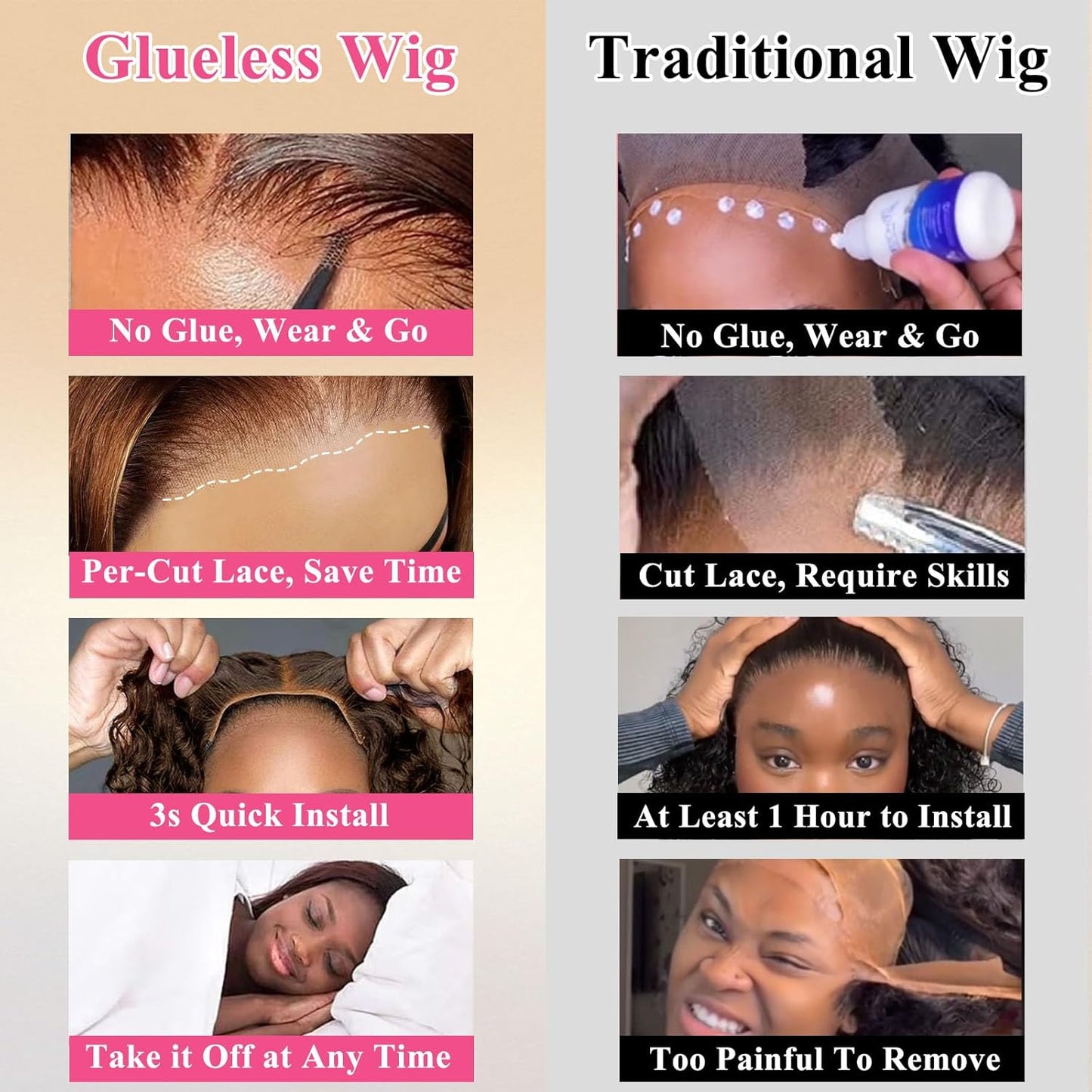 Human Hair Wig - HD Lace Front | Pre-Plucked & Pre-Cut