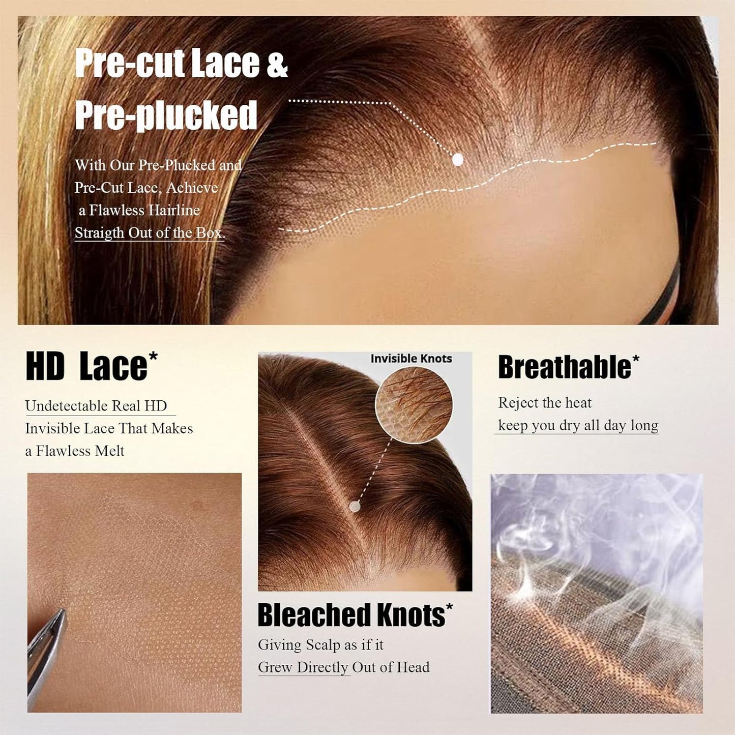 Human Hair Wig - HD Lace Front | Pre-Plucked & Pre-Cut