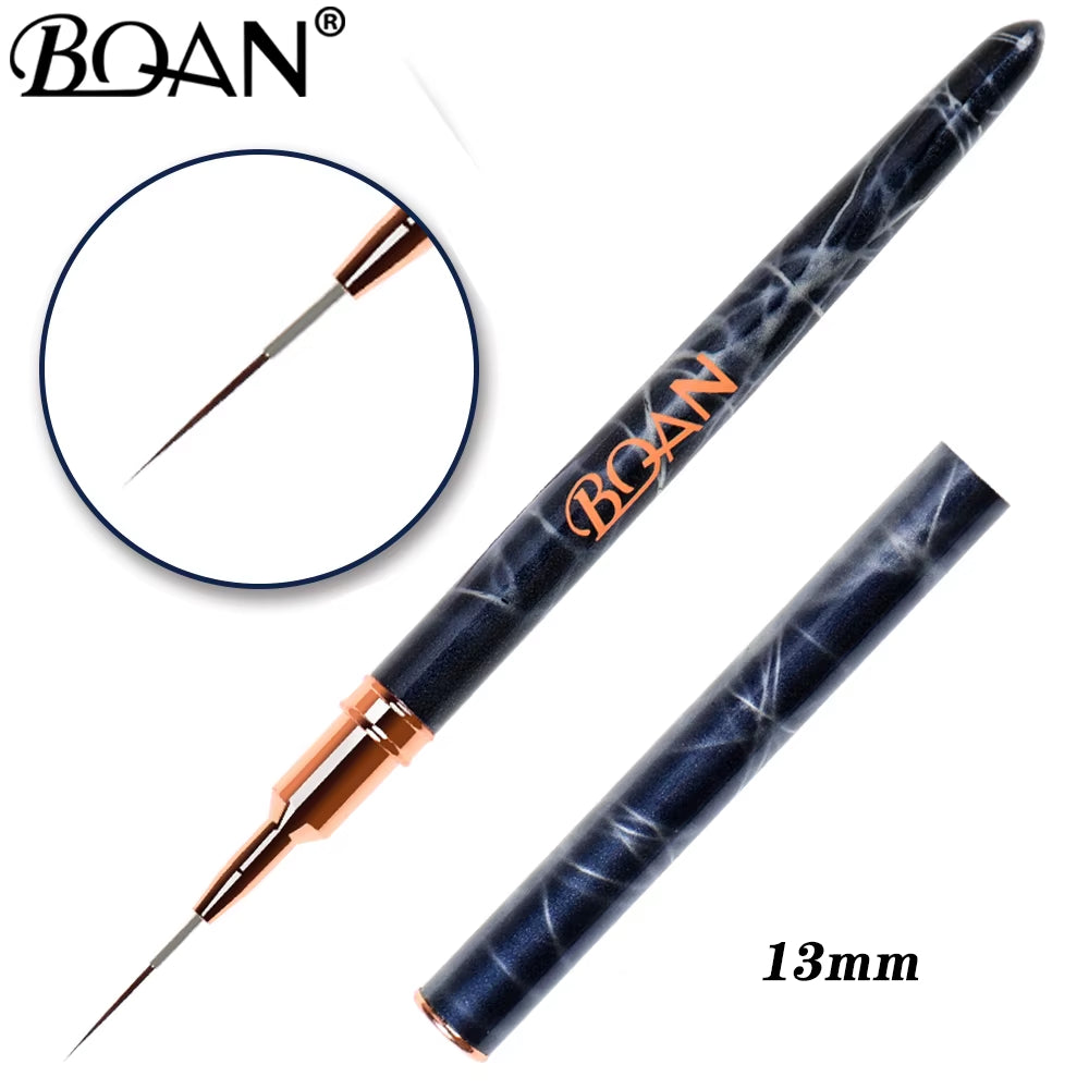 Nail Art Marbled Rose Gold Nail Brush – Professional Acrylic & UV Gel Nail Art Painting Pen