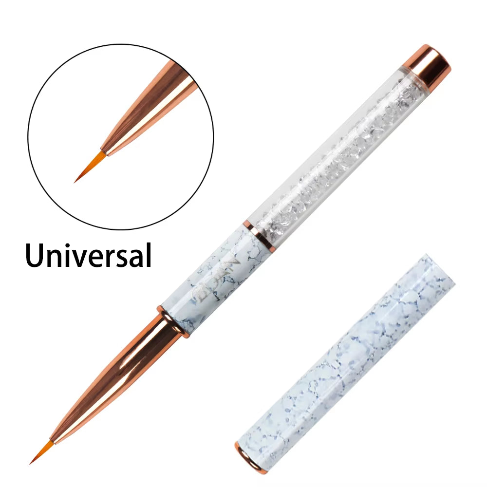 Nail Art Marbled Rose Gold Nail Brush – Professional Acrylic & UV Gel Nail Art Painting Pen