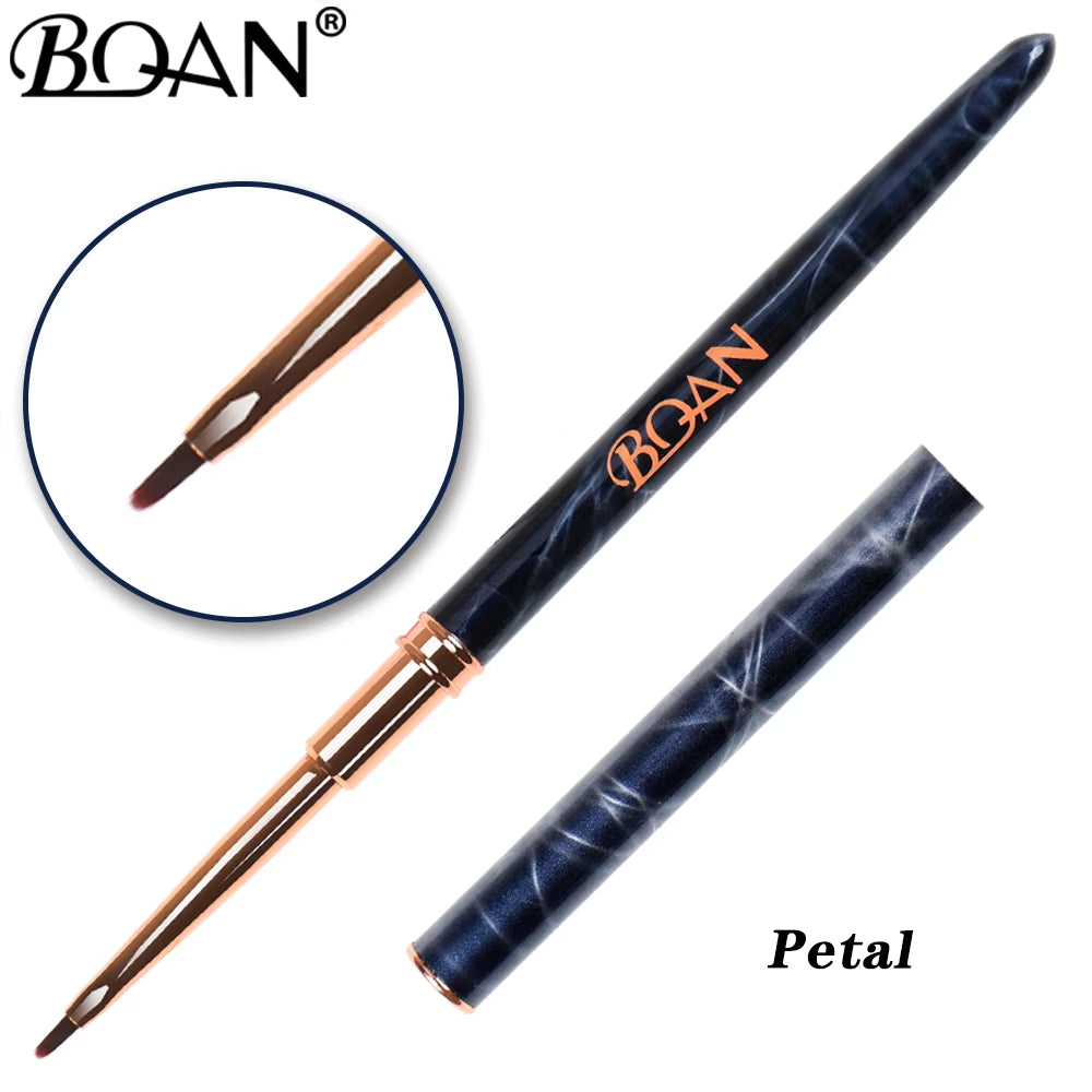 Nail Art Marbled Rose Gold Nail Brush – Professional Acrylic & UV Gel Nail Art Painting Pen