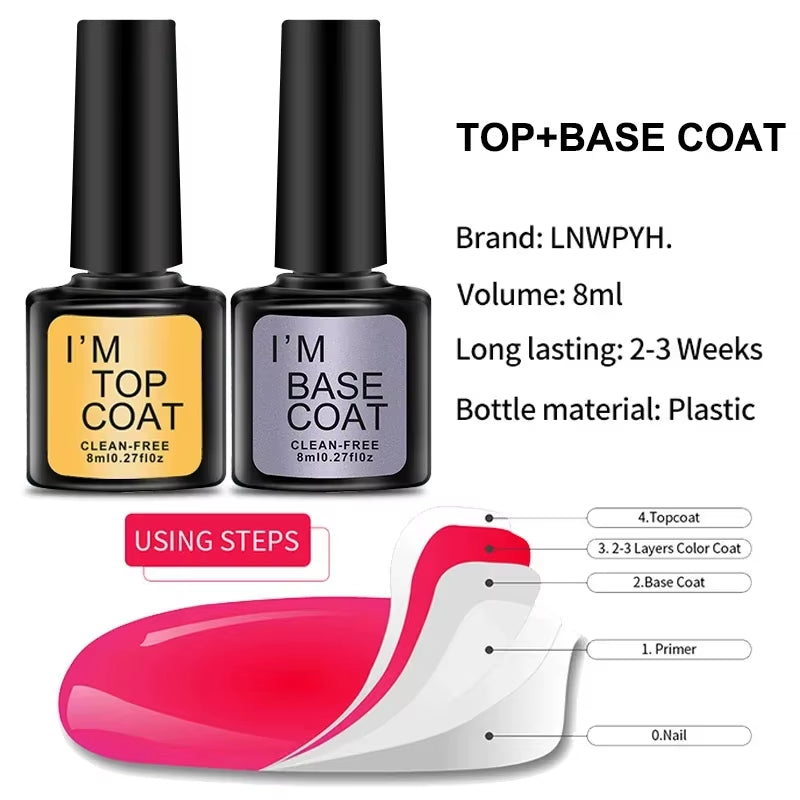 Complete Gel Nail Polish Kit with 36W UV/LED Nail Lamp – 18 Colors Gel + 9 Poly Gels + Base & Top Coat