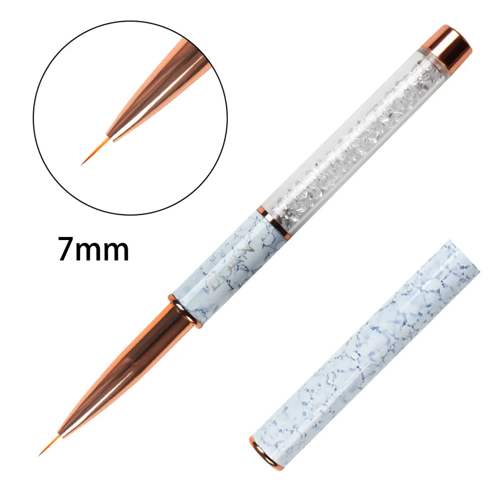 Nail Art Marbled Rose Gold Nail Brush – Professional Acrylic & UV Gel Nail Art Painting Pen