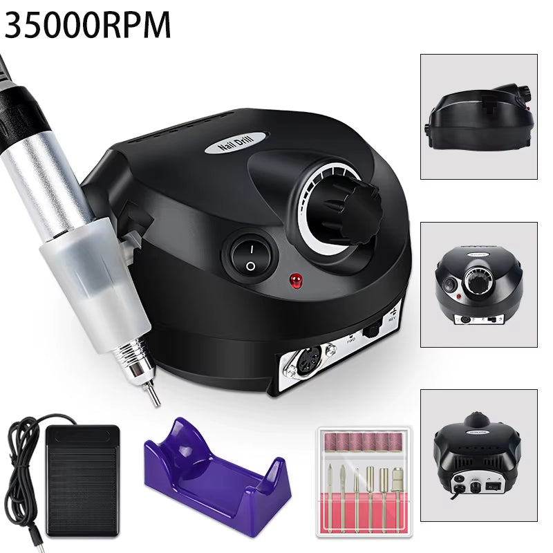 Complete Gel Nail Polish Kit with UV/LED Nail Lamp & Electric Nail Drill | 27 Colors Gel Set