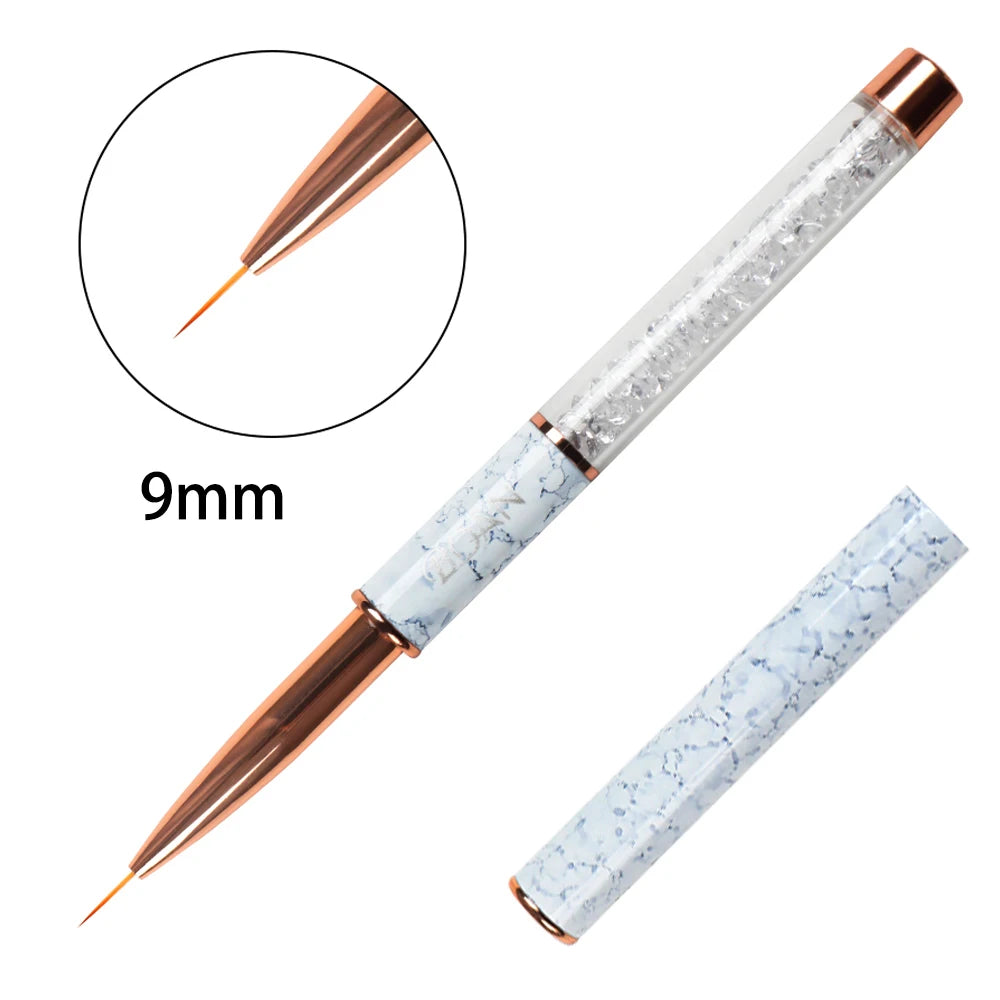 Nail Art Marbled Rose Gold Nail Brush – Professional Acrylic & UV Gel Nail Art Painting Pen