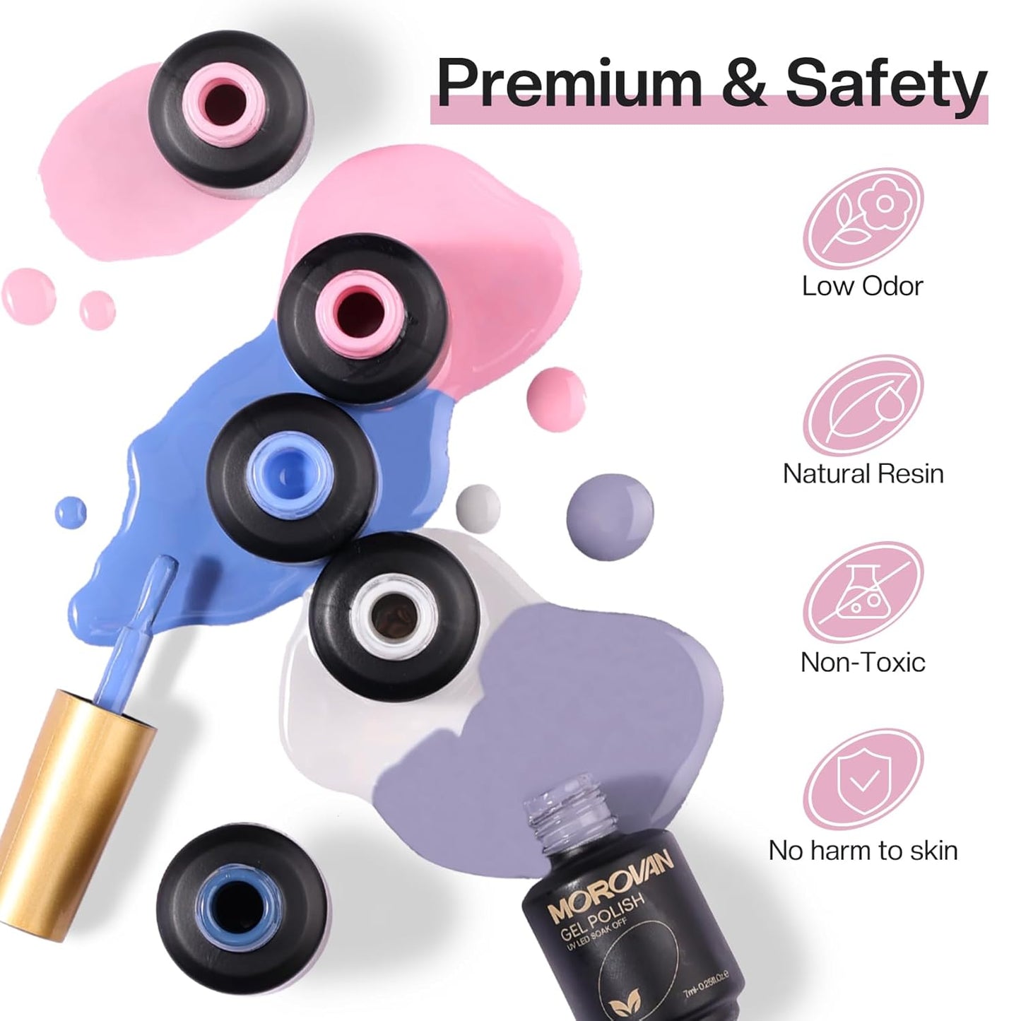 Complete Gel Nail Polish Kit with 36W UV/LED Nail Lamp – 12 Colors