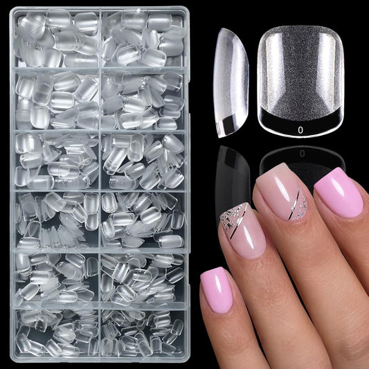 Clear Press-On Nails | Extra Short Square Nail Tips - 600pcs