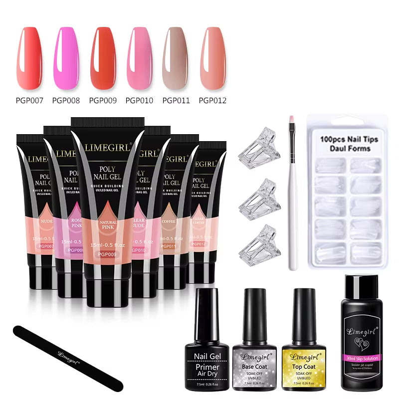 15ml Nail Extension Gel Set – Professional UV/LED Nail Builder for Long-Lasting Extensions
