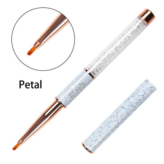  Nail Art Marbled Rose Gold Nail Brush – Professional Acrylic & UV Gel Nail Art Painting Pen