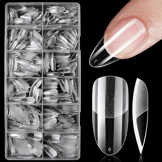 Clear Press-On Nails | Medium Oval Nail Tips - 600Pcs